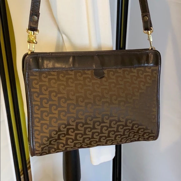 Vintage Pierre Cardin Brown Monogram Canvas Bag - Picture 11 of 13